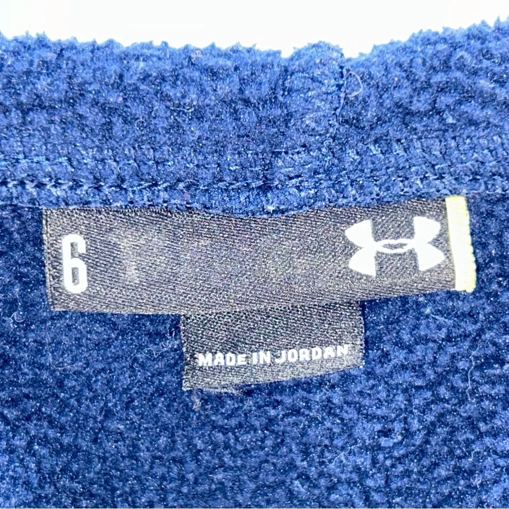 Under Armour Logo Hooded Sweatshirt Size 6 Youth - Picture 9 of 11